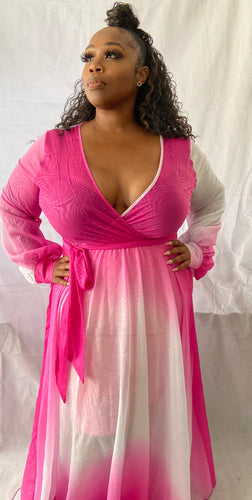Fabulous Fuchsia & White Dress