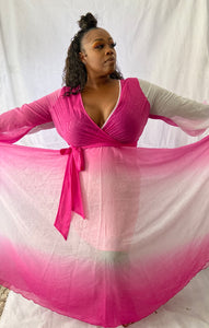 Fabulous Fuchsia & White Dress